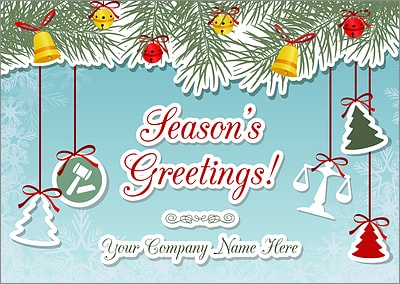 Attorney Ornaments Christmas Card (Glossy White) 
