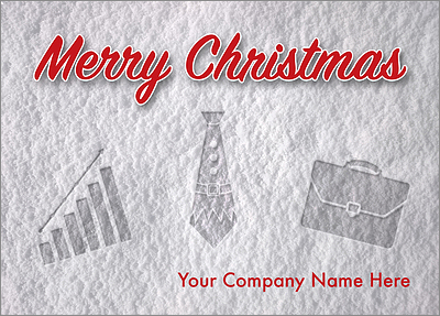 Corporate Snow Print Card (Glossy White) 