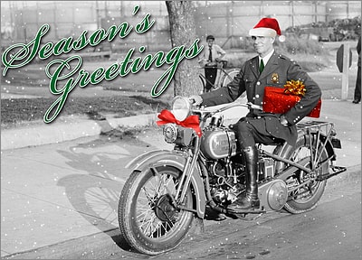 Law Enforcement Holiday Card (Glossy White) 