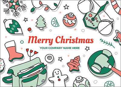 Legal Merry Christmas Card (Glossy White) 