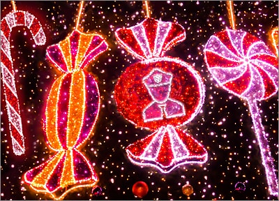 Police Christmas Lights Card (Glossy White) 