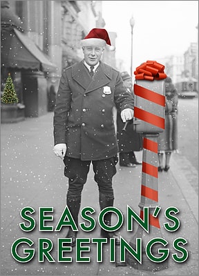 Police Greeting Card (Glossy White) 