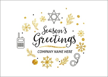 Police Icons Christmas Card