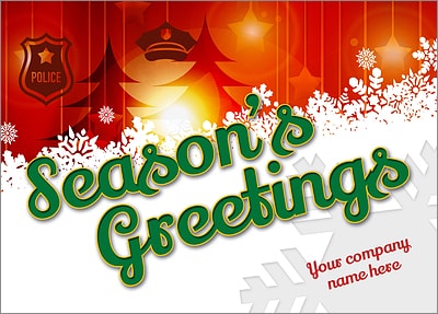 Police Snow Card (Glossy White) 