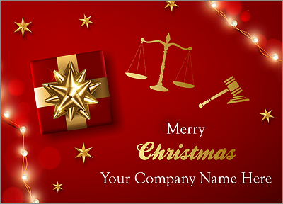 Red Legal Christmas Card (Glossy White) 