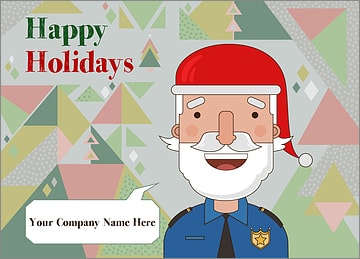 Santa Police Holiday Card