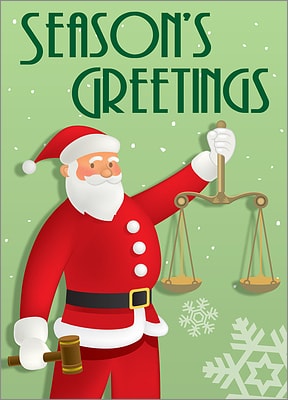 Santa Scales Of Justice (Glossy White) 