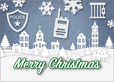 Snowy Police Card (Glossy White) 