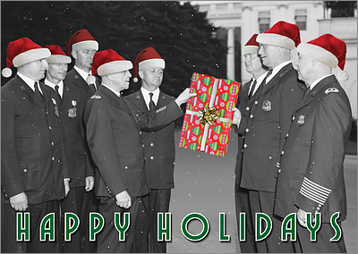 Squad Police Christmas Card (Glossy White) 